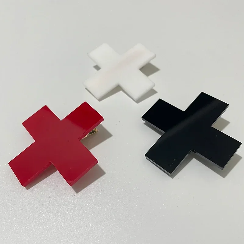 Y2K Red Cross Hair Clip Punk G - Embroidery Gothic recensione e prezzo