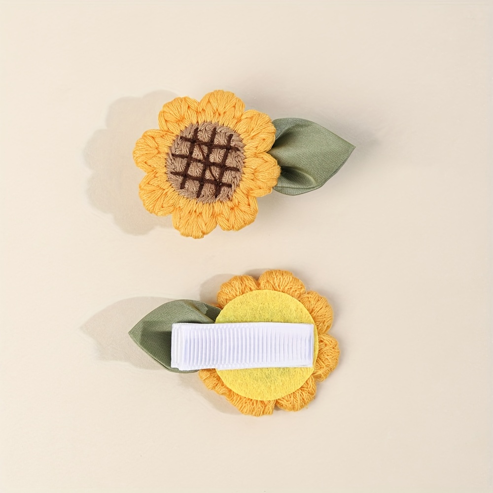2pcs Girls Sunflower Hair Clip - Embroidery Kaftan recensione e prezzo