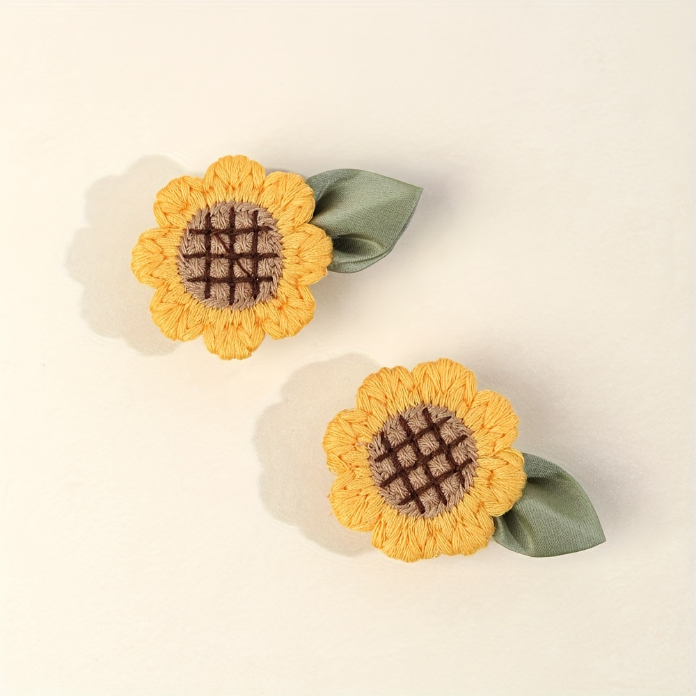 2pcs Girls Sunflower Hair Clip - Embroidery Kaftan recensione e prezzo